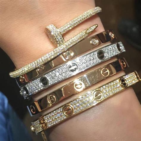 iced out cartier bracelet|cartier justin clou bracelet.